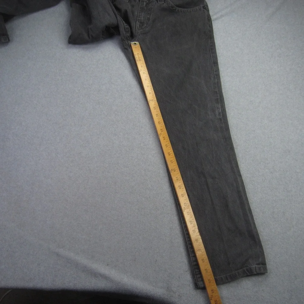 True Religion Jeans‎ Mens 32x30.5 Gray Ricky Straight Leg Flap Pocket Denim USA